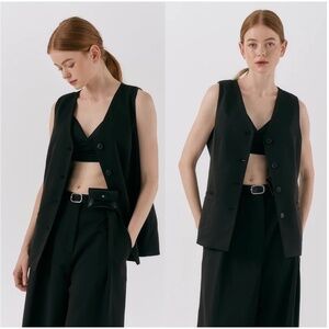 STORETS Womens Evie Oversized Sleeveless Jacket Menswear Vest